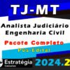 TJ MT Analista Judiciario Engenharia Civil curso 2024
