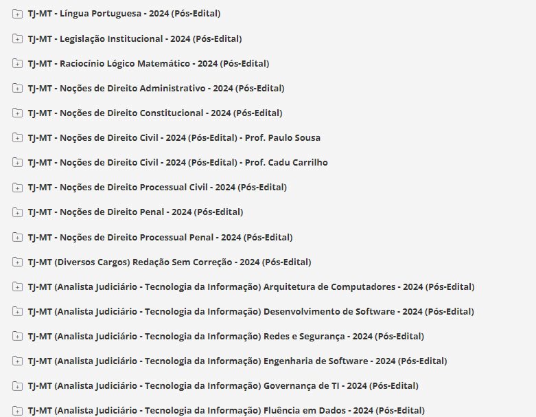 TJ-MT Analista Judiciário - Tecnologia da Informaç