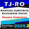 TJ RO Analista Judiciario Assistente Social curso 2024