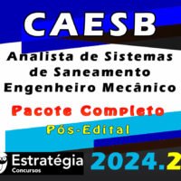 CAESB Analista de Sistemas de Saneamento Engenheiro Mecanico curso 2024