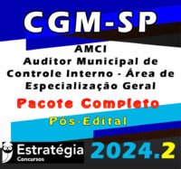 CGM SP AMCI Auditor Municipal de Controle Interno Area de Especializacao Geral curso 2024