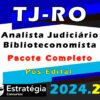 TJ RO Analista Judiciario Biblioteconomista curso 2024