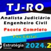 TJ RO Analista Judiciario Engenheiro civil curso 2024