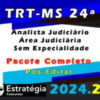 TRT MS 24a Regiao Analista Judiciario Area Judiciaria Sem Especialidade curso 2024