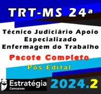 TRT MS 24a Regiao Tecnico Judiciario Apoio Especializado Enfermagem do Trabalho curso 2024