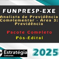 FUNPRESP EXE Analista de Previdencia Complementar Area 3 curso 2024
