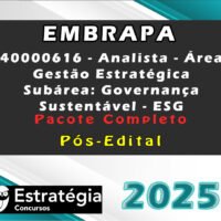 embrapa 40000616 Analista Area Gestao Estrategica Subarea Governanca Sustentavel ESG