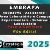 embrapa 40003995 Assistente Area Laboratorio e Campos Experimentais Subarea Laboratorio