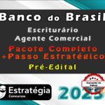 Banco do Brasil (Escriturário - Agente Comercial) Pacotaço - Estrategia 2025 (Com garantia de Edital)