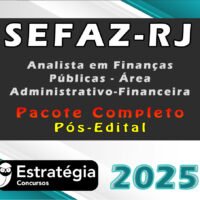 SEFAZ RJ Analista em Financas Publicas Area Administrativo Financeira Pacote 2025