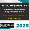 TRT Campinas 15a Regiao Analista Judiciario Engenharia Civil curso 2025