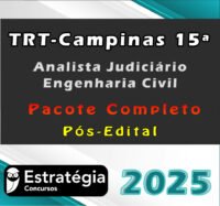 TRT Campinas 15a Regiao Analista Judiciario Engenharia Civil curso 2025
