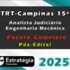 TRT Campinas 15a Regiao Analista Judiciario Engenharia Mecanica curso 2025