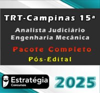 TRT Campinas 15a Regiao Analista Judiciario Engenharia Mecanica curso 2025