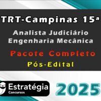 TRT Campinas 15a Regiao Analista Judiciario Engenharia Mecanica curso 2025