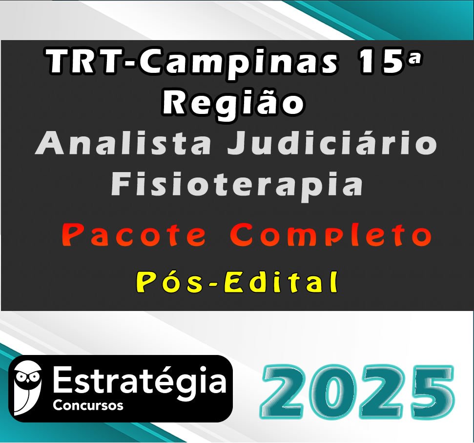 TRT Campinas 15a Regiao Analista Judiciario Fisioterapia