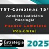 TRT Campinas 15a Regiao Analista Judiciario Psicologia curso 2025