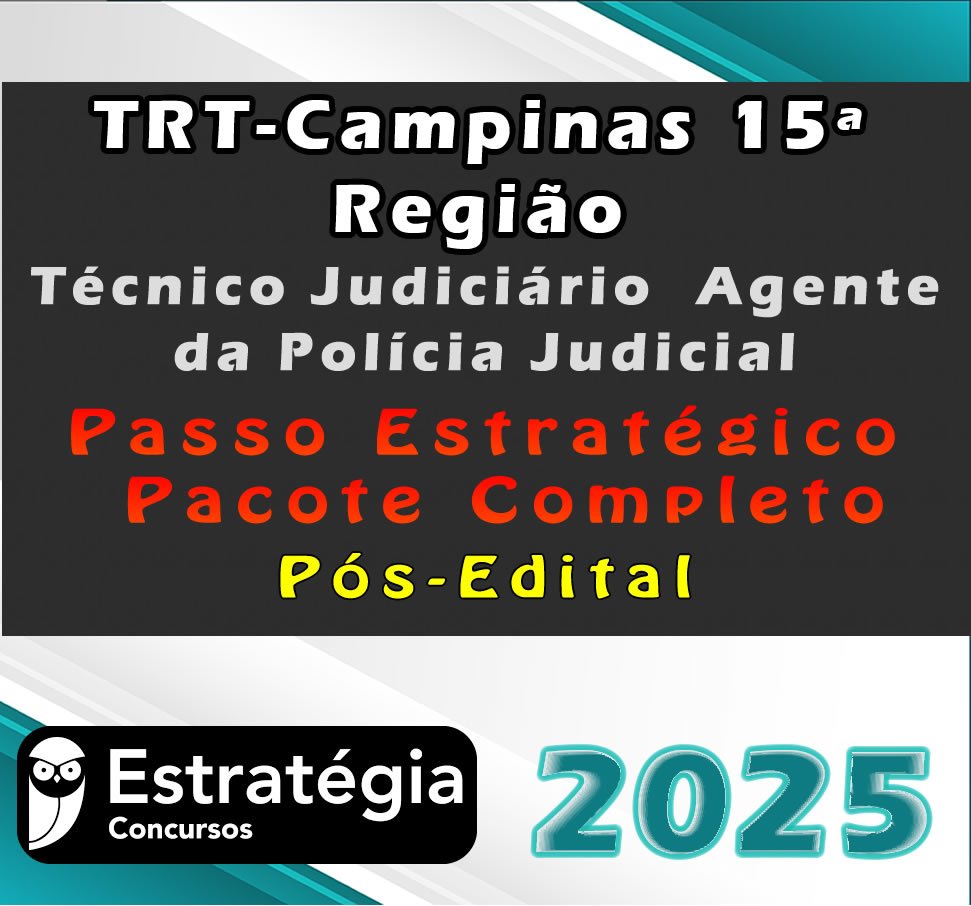 TRT Campinas 15a Regiao Tecnico Judiciario Agente da Policia Judicial