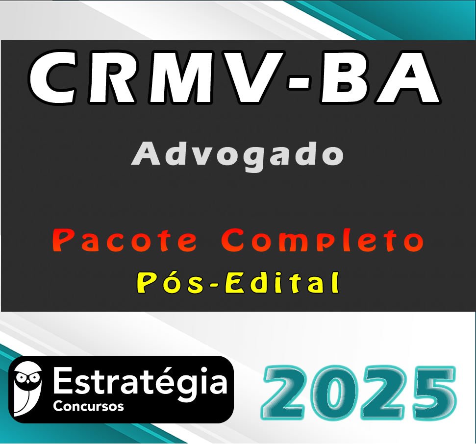 CRMV BA Advogado Pacote 2025 Pos Edital curso