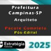 Prefeitura Campinas SP Arquiteto Pacote Teorico Estrategia 2025 Pos Edital