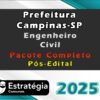 Prefeitura Campinas SP Engenheiro Civil Pacote Teorico Estrategia 2025 Pos Edital