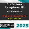 Prefeitura Campinas SP Farmaceutico Pacote Teorico Estrategia 2025 Pos Edita