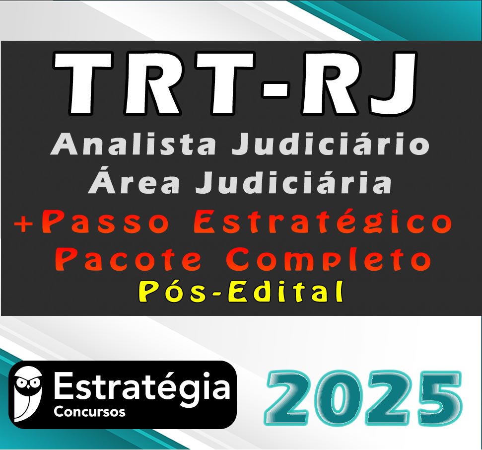 TRT RJ Analista Judiciario Area Judiciaria Pacotaco curso 2025