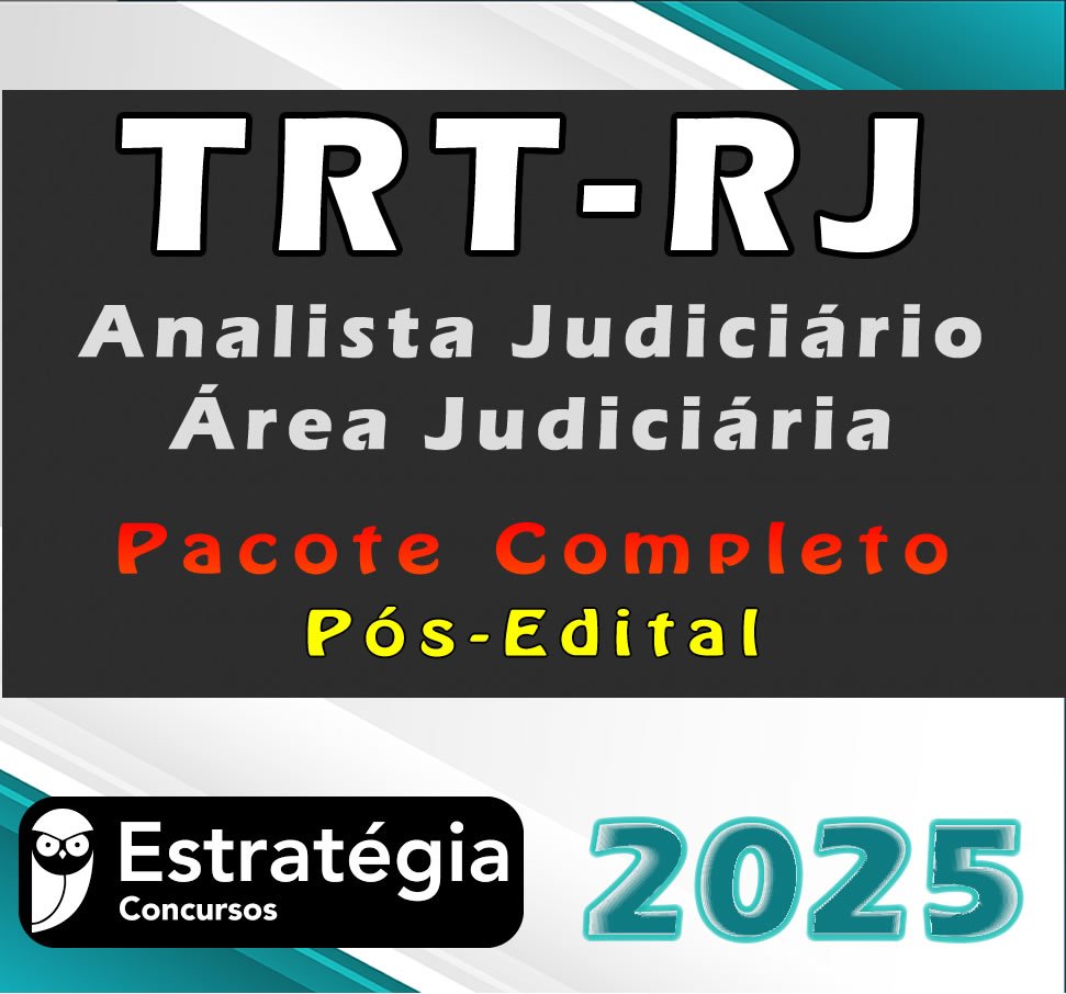 TRT RJ Analista Judiciario Area Judiciaria curso 2025