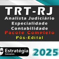 TRT-RJ Analista Judiciário - Especialidade Contabilidade- Pacote Téorico  - Estrategia 2025 - Pós-Edital