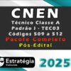 cnen Tecnico Classe A Padrao I TEC03 Codigos 509 a 512 curso 2025
