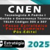 cnen Tecnologista A Padrao I Gestao e Governanca Tecnica TEL04 Codigos 305 a 307 curso 2025