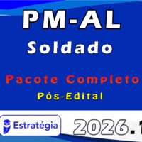 PM AL (Soldado) Pacote Completo 2026 Pos Edital Estrategia