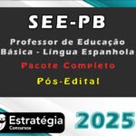 SEE-PB (Professor de Educação Básica - Língua Espanhola) Pacote Téorico - Pós-Edital - Estrategia 2025