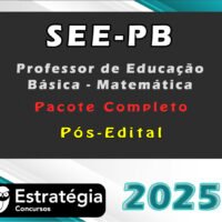 SEE PB Professor de Educacao Basica Matematica