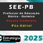 SEE-PB (Professor de Educação Básica - Química) Pacote Téorico - Pós-Edital - Estrategia 2025