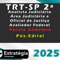 TRT SP 2a Regiao Analista Judiciario Area Judiciaria e Oficial de Justica Avaliador Federal 2025 curso 2