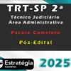 TRT SP 2a Regiao Tecnico Judiciario Area Administrativa 2025 curso