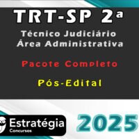 TRT SP 2a Regiao Tecnico Judiciario Area Administrativa 2025 curso
