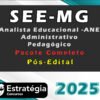 SEE MG Analista Educacional ANE Administrativo Pedagogico Pacote Teorico Estrategia 2025
