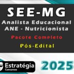 SEE-MG Analista Educacional - ANE - Nutricionista - Pacote Teórico  - Estrategia 2025