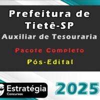 Prefeitura de Tiete SP Auxiliar de Tesouraria 2025