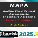 MAPA (Auditor Fiscal Federal Agropecuário - Engenheiro Agrônomo) - Pacote Completo Estrategia 2025