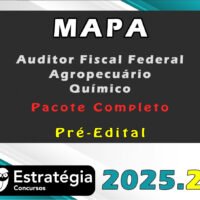 MAPA (Auditor Fiscal Federal Agropecuário - Químico) - Pacote Completo Estrategia 2025