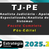 TJ PE Analista Judiciario Apoio Especializado Analista de Sistemas