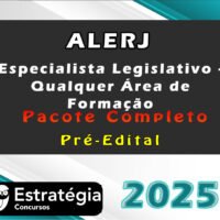 alerj Especialista Legislativo Qualquer Area de Formacao
