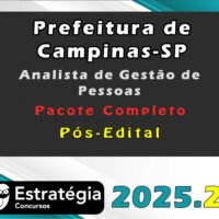 Prefeitura de Campinas SP Analista de Gestao de Pessoas 1