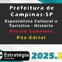 Prefeitura de Campinas SP Especialista Cultural e Turistico Historia