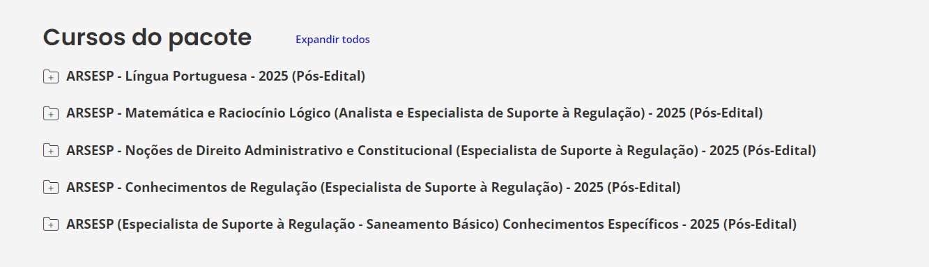 ARSESP (Especialista de Suporte à Regulação Saneamento Básico) 2025