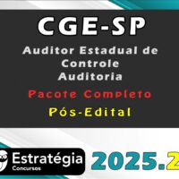 CGE SP Auditor Estadual de Controle Auditoria Pacote 2025 Pos Edital 