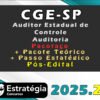 CGE SP Auditor Estadual de Controle Auditoria pacotaco 2025 Pos Edital
